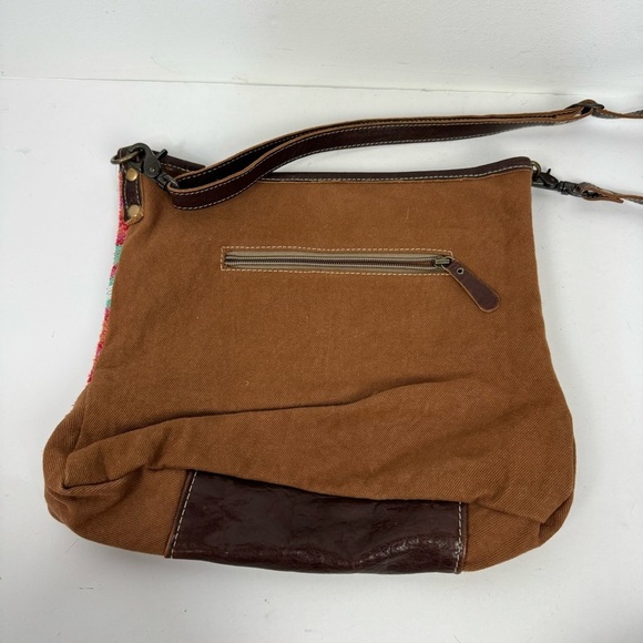 Myra Embroidered Calf Hair Leather Boho Purse Shoulder Bag Western Rodeo - Picture 3 of 6